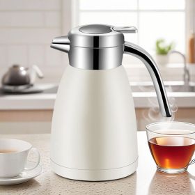 SOGA 2X 2.2L Stainless Steel Insulated Vacuum Flask Water Coffee Jug Thermal White