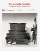 17 Piece Pots and Pans Set Granite Nonstick Kitchen Cookware Induction Black